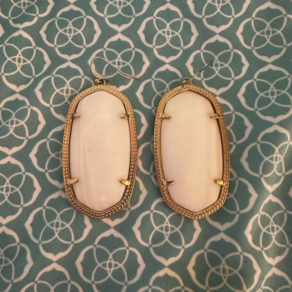 Kendra Scott White Danielle Earrings